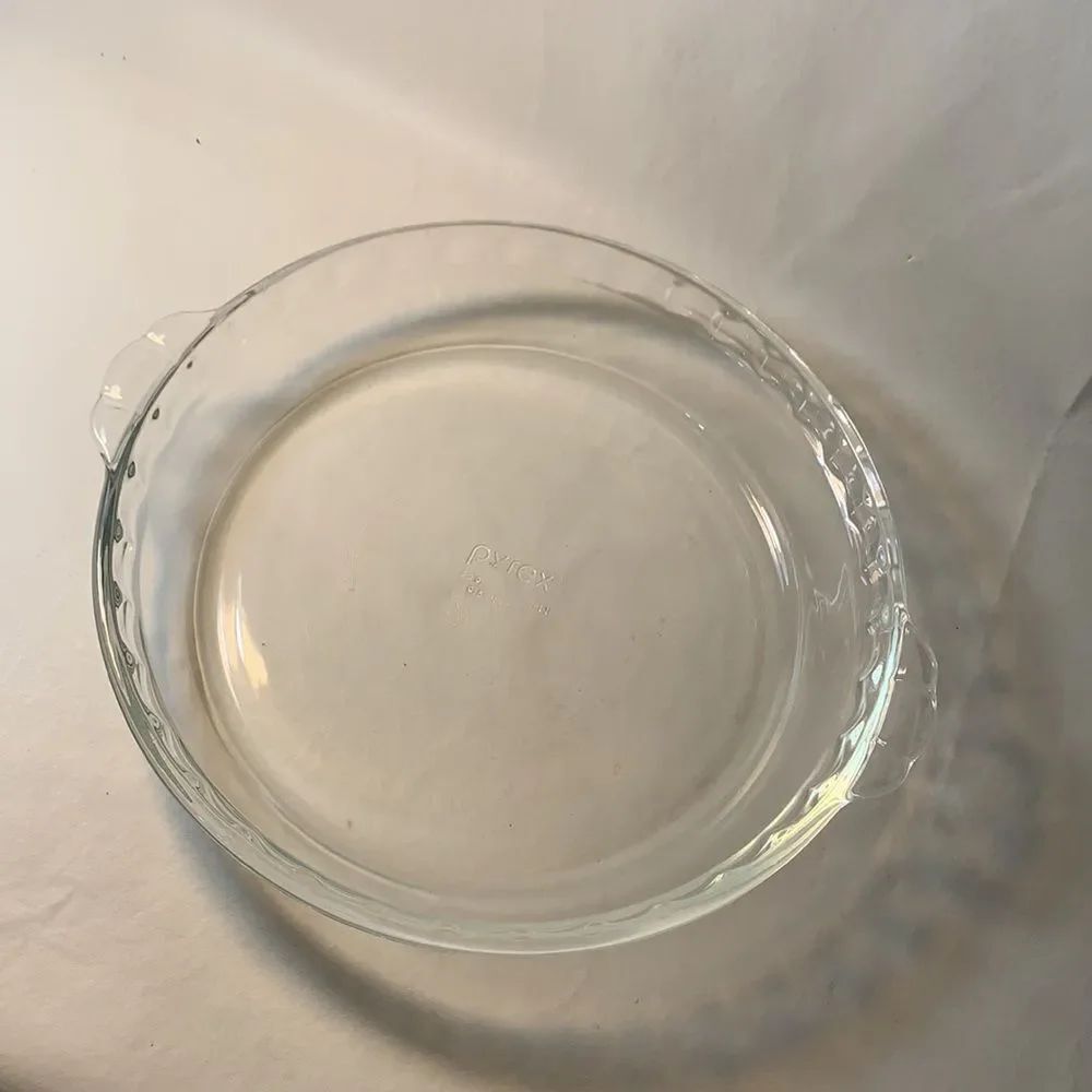 Pyrex Fluted Pie Plate 9.5 In 24 cm USA No Range Broil 229 32 - Picture 5 of 7